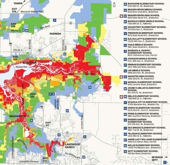 Manatee County Evacuations Zones Map Shelters Heavy Com - Gambaran
